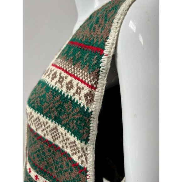 Copper Key Womens Cardigan Sweater Vest Green Ramie Cotton Sleeveless L New - Picture 4 of 12